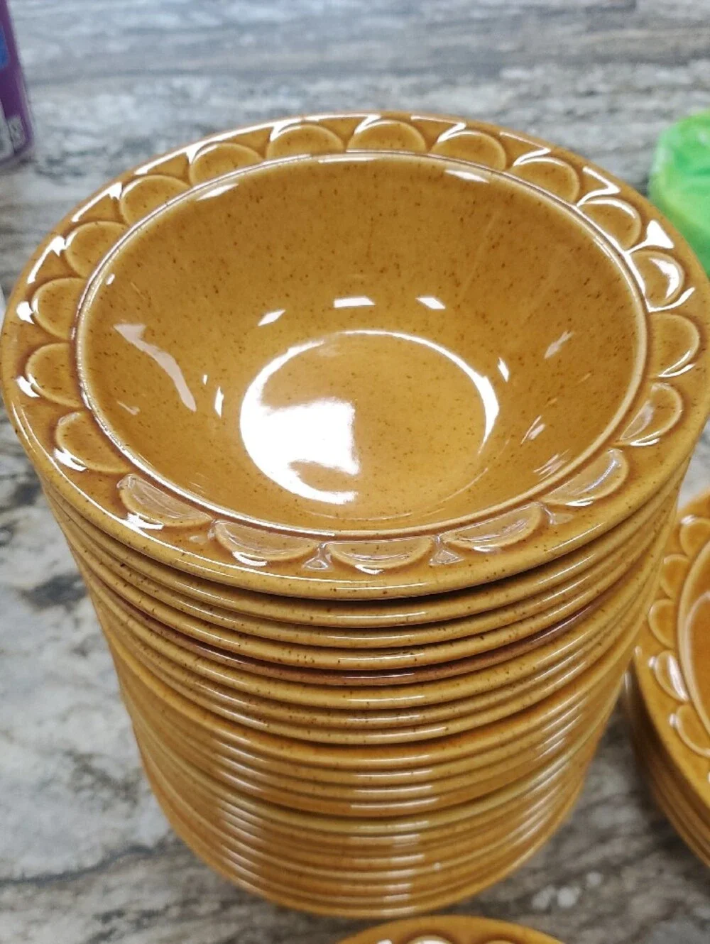 Homer Laughlin Golden Harvest Salad/Dessert Bowls - Set of 5
